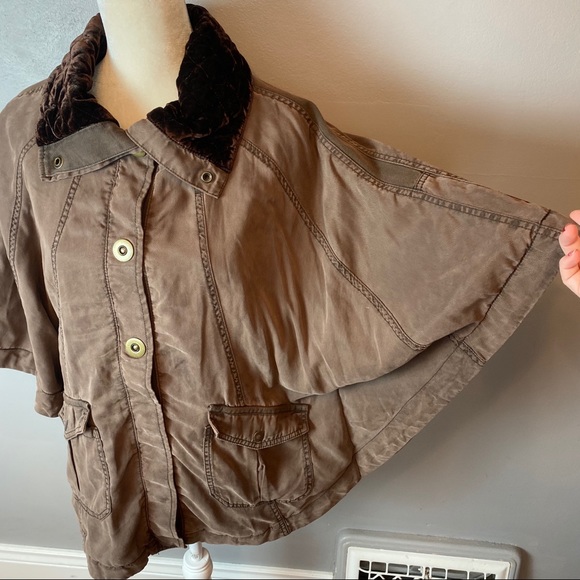 Anthro Hei Hei Todra brown cape jacket XS/S - Picture 3 of 8